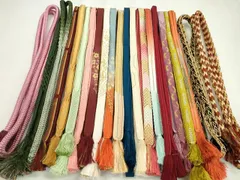 平和屋着物●和装小物　帯締め20本セット　高麗組　冠組　大和組　礼装用　金糸　未使用あり　逸品　CABD8696ju