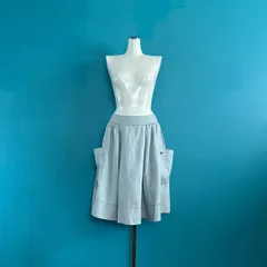 1335 DAISY LIN for FOXEY デイジーリン リネン フレアスカート 水色 38 ライトブルーのサムネイル