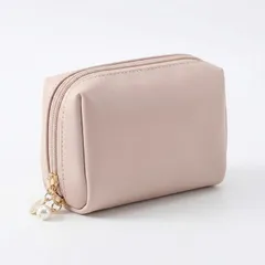 【新品】 メイクポーチ 持ち運び 可愛い 仕切り付き 化粧ポーチ 小さめ コスメバッグ 大容量 旅行 コスメ収納 軽量 pu 通勤 ギフト 1