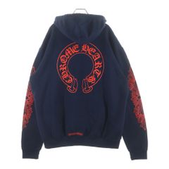 Chrome Hearts フローラルクロスパーカー ネイビー/レッド - メルカリ