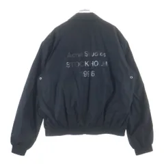 Acne Studios (アクネ ストゥディオズ) バックロゴプリント ジップアップ テクニカルナイロンジャケット B90866 ブラックのサムネイル