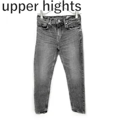 アッパーハイツ upper hights スキニーデニム ダメージ加工 ストレッチ グレー
