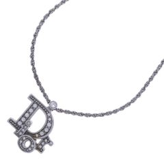 Dior CDロゴ ネックレス パール ストーン ゴールド - メルカリ