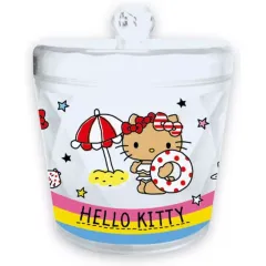 【中古】小物入れ・マルチケース・缶ケース ハローキティ 日焼け キラキラキャニスター 「サンリオキャラクターズ」