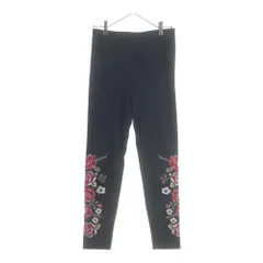 COMME des GARCONS HOMME PLUS (コムデギャルソンオムプリュス) 22SS 花の存在期 花刺繍 レギンス パンツ ポリエステル ブラック PI-T035のサムネイル