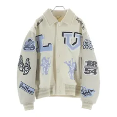 LOUIS VUITTON (ルイヴィトン) 22AW ルチパッチ ミックスドレザーバーシティブルゾン スタジャン ホワイト RM222 MJY HNL91E