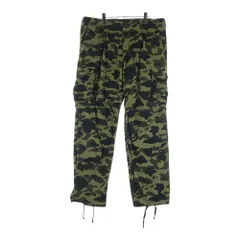 A BATHING APE (アベイシングエイプ) 1ST CAMO REGULAR FIT 6 POCKET PANTS エイプカモ 迷彩 総柄 レギュラー カーゴパンツ カーキ 001PTH801017Mのサムネイル