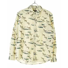 【EDDIEBAUER】鴨 総柄 コーデュロイ長袖シャツ