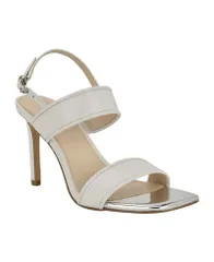 カルバンクライン レディース シューズ サンダル Calvin Klein Womens Amour Double Band Slingback Stiletto Sandals White Leather ホワイト