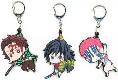 【中古】キーホルダー 竈門炭治郎＆冨岡義勇＆猗窩座 無限城編 つままれ3個セット 「鬼滅の刃」