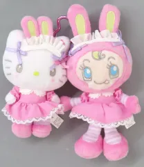 【中古】ぬいぐるみマスコット・ぬいぐるみバッジ ハローキティ＆ベリエちゃん マスコットホルダー 「メゾピアノ×サンリオキャラクターズ」