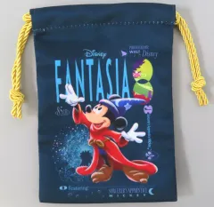 【中古】バッグ ミッキーマウス(文字：ブルー) 「ディズニー ファンタジア シークレット巾着 Disney FANTASIA 85TH」 ディズニーストア限定