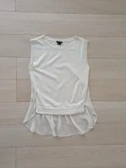 Theory (セオリー) カシミヤ混 ノースリーブニット P アイボリー ΣP