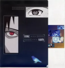 【中古】グッズセット ナルト＆サスケ クリアファイル＆ステッカー 「一番くじ NARUTO-ナルト- 疾風伝 輪廻の嘆きと平和の懸け橋」 J賞