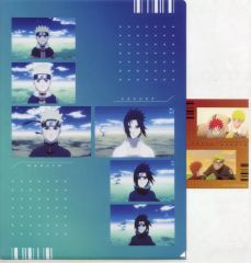 [중고] 상품 세트 나루토 & 사스케 & 가애라 클리어 파일 & 스티커 [이치 반 쿠지 NARUTO-나루토- 질풍전 윤회의 한탄과 평화의 서두] J상