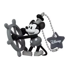 【中古】キーホルダー ミッキー＜蒸気船ウィリー＞ 「ディズニーキャラクター カラーコレクションチャーム～black～」