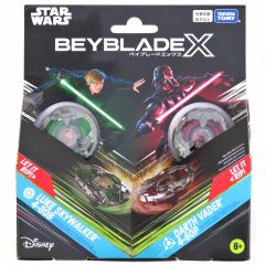 【中古】おもちゃ BX-00 ダブルスターター スター・ウォーズ ルーク・スカイウォーカー4-80B/ダース・ベイダー4-60P 「BEYBLADE X」 B4ストア＆タカラトミーモール＆セブンネット限定