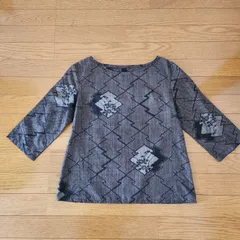 大島紬の　ブラウス(数回着用)　着物リメイク