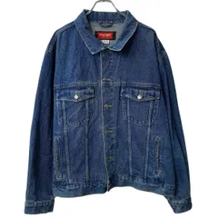 Wrangler HERO デニムジャケット 2XL インディゴブルー ラングラー ボタン 胸ポケット ビッグサイズ アメカジ アウター 春物 a803-6712
