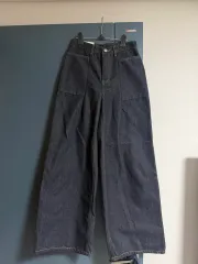 新品 / 生デニム ワイド デニムS