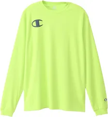 チャンピオン(Champion) ロングスリーブTシャツ ラバープリント バレーボール イエローグリーン(640) C3-CV411