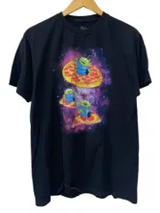 Disney (ディズニー) PIXAR TOY STORY トイストーリー  リトルグリーンメン キャラクター プリントTシャツ 海外オフィシャル 古着 L ブラック メンズ/028