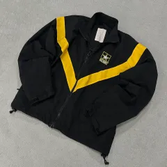 ミリタリー U S ARMY ブラック ウィンドブレーカー ジャケット L