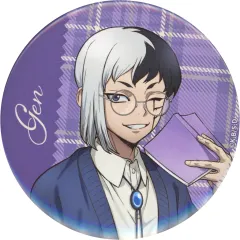 【中古】バッジ・ピンズ あさぎりゲン 丸形 缶バッジ 「くじ引き堂 Dr.STONE オンラインくじ 読書の秋編」 D-2賞