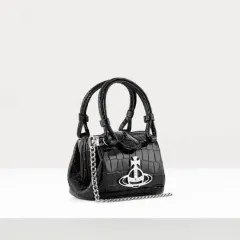 Vivienne Westwood ブラック クロコ ミニバック