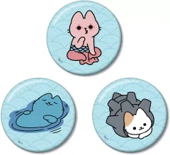 【中古】バッジ・ビンズ あまびえ＆うみぼうず＆さざえおに 缶バッジ3個セット ver.A 「ねこようかい」