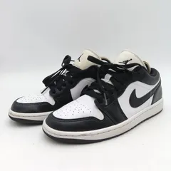 NIKE ナイキ Air Jordan 1 Low エアジョーダン ウィメンズ スニーカー 24.5cm DC0774-101 白 黒 ホワイト ブラック B-14-2