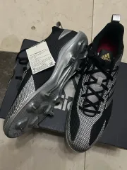 新品) adidas アディダス 野球シューズ スパイク ブラック/シルバー 290