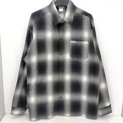 05w20300 キャルトップ CalTop  オンブレチェック長袖シャツ  ブラック/黒 M  USA製 メンズ  長袖シャツ  アクリル  【中古品】