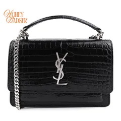 サンローラン　クロコ型押ショルダーバッグ 極美品☆SAINT LAURENT PARIS サンローランパリ ミニ トイ