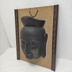 木彫り 黒檀 アフリカンアート 壁掛け 置き物 ペア 2枚セット - メルカリ