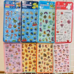 【8点セット】ディズニーぷくぷくシール　キャラクターシール　トイストーリー　リトルグリーンメン　モンスターズインク　ベイマックス　ミッキー&ミニー　プリンセス　くまのプーさん　ズートピア