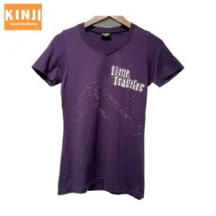 【中古】　OZONE COMMUNITY HYSTERIC GLAMOUR　Tシャツ　半袖　カットソー　トップス　Vネック　プリント　time traveler　宇宙　Y2K　古着　/1953