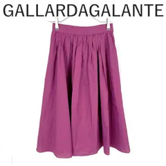 ガリャルダガランテ GALLARDAGALANTE フレアスカート ひざ下丈 ふんわり 薄手 ピンクパープル