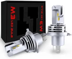 アシメディ H4 LED ヘッドライト 新車検対応/爆光 Hi/Lo 切替 8000LM 6000K ホワイト 12V車対応 ZESチップ搭載 静音ファン冷却 ポン付け 純正交換 ノイズ対策 2個セット