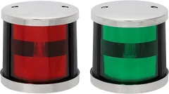アシメディ 小型船舶 漁船 プレジャーボートに 航海灯 LED 12V 24V 兼用 左右セット 左舷灯 右舷灯 マリンランプ 信号灯 IP65防水 赤 緑のサムネイル