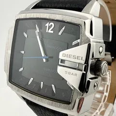 DIESEL ディーゼル DZ1495 メンズ　腕時計 スクエア　ブルー秒針　稼働品 電池交換済【E45】