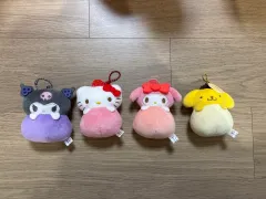 サンリオ 香り付きぬいぐるみキーホルダーセット (ハローキティ、マイメロディ、ポムポムプリン、クロミ)