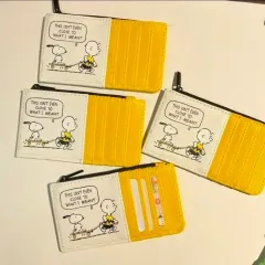 (予約配送) 黄色 SNOOPY チャーリー・ブラウン カードウォレット コインケース
