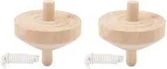 ひも付 木製工作こま 45680 Kougyo-sha) 2個セット 池田工業社(Ikeda