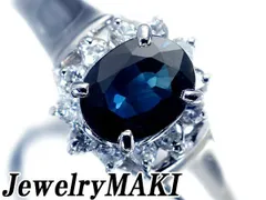 【ジュエリー極】ジュエリーマキ 良質天然ブルーサファイア0.70ct＆良質天然ダイヤモンド0.17ct 高級Pt850リング a3373or【送料無料】のサムネイル