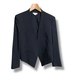 HELMUT LANG ヘルムートラング ノーカラージャケット 上着 オフィス ビジネス 羽織り USA製 レディース サイズ2 ネイビー ゴーゴー古着久喜倉庫店 11 No.溝K1721のサムネイル
