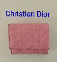 AQX31 クリスチャンディオール カナージュ コンパクトウォレット ゴールド金具