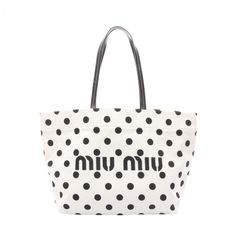 MIU MIU ミュウミュウ メッシュ トートバッグ ブラック ホワイト 