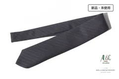 新品 アーディアンドシー AD&C ウールストライプネクタイ 4 グレーのサムネイル