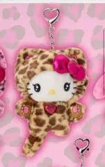 ギャル猫 ハローキティ マスコット レオパード キーホルダー ブラウン